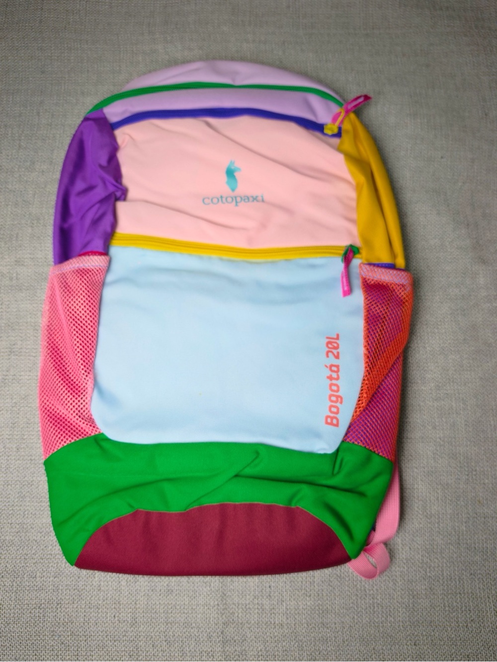 cotopaxi Kids Backpack in Pink, Light Blue, Green, Yellow, Purple, Red